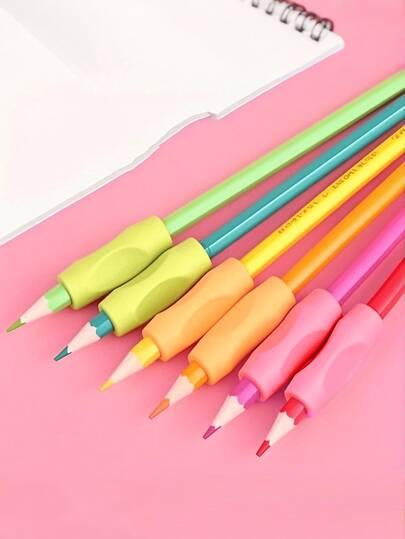 4/8pcs Ergonomic Pencil Grip Set - Colorful Writing Posture Correction Tools, Soft Design To Improve Posture And Comfort, Pencil Holders Great For Writing, Drawing, Office And School Supplies, Relieve Finger Fatigue, Multi-Color Back To School