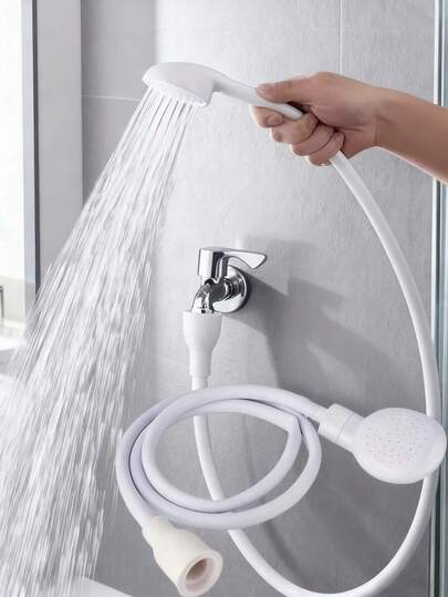 Vòi sen rửa mặt di động dễ lắp đặt, vòi sen đa chức năng với ống cao su, vòi sen kết nối nhanh, vòi sen đơn giản, dễ lắp đặt, đa năng, phù hợp với bồn rửa mặt trong phòng tắm và kết nối với vòi tưới vườn, có thể dùng để gội đầu, tắm cho thú cưng, phòng tắm xe RV và sử dụng trong nhà, cũng thích hợp cho vòi sen ngoài trời và vòi tròn, vòi sen gội đầu di động phù hợp cho ký túc xá sinh viên.