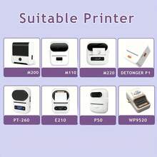 Papel de impresión de etiquetas térmicas, etiquetas autoadhesivas, disponibles en múltiples tamaños (30*20mm, 40*30mm, 50*30mm, 50*50mm, 50*80mm), adecuado para códigos de barras, envíos y etiquetas de correo - compatible con impresoras portátiles mini P50/P302A - Juego de 10 rollos - Ver 4