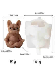 1pc Happy Dog Silicone Mold, Cute French Bulldog & Pug Silicone Mold - Cute Dog Silicone Mold - View 6