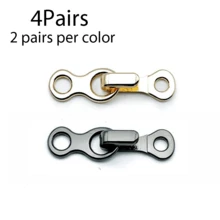 2/4/6/8 Pairs Alloy Invisible Hook And Eye Fasteners, Collar Hooks, Pant Hooks, Leather And Fur Coat Hooks, Anti-Exposure Clasps - Multicolor - View 30