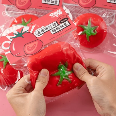 Creative Tomato Squeeze Toy, Decompression Squishy Realistic Fruit Toy