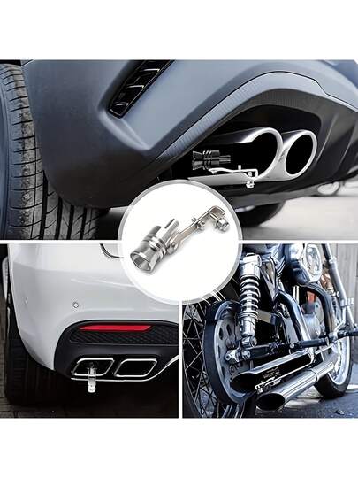 Exhaust Noise Amplifier Suitable For Cars, Trucks, SUVs, Motorcycles And Skateboards, With Multi-Color Turbo Sound Whistle, Universal Turbo Whistle Exhaust Simulator, Aluminum Valve Noise Generator - Fits Trucks, Cars, SUVs - Car Styling Accessories, Halloween Prank, Christmas Gift