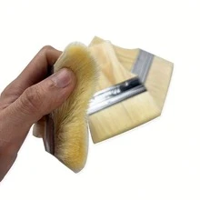 Bộ 3 cọ vẽ dẹt, cọ vẽ nghệ thuật 3/4/5 inch, cọ vẽ bằng len dùng cho màu nước, sơn dầu, sơn acrylic. - Nhiều màu - Xem 3
