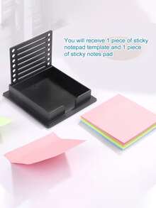 1x Sticky Note Holder With Templates - Sticky Note Template Organizer & Quick-Line Marking Dispenser - A - View 4