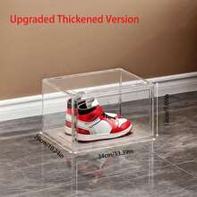Transparent Magnetic Shoe Box, Suitable For Storing Shoes, Bags And Collections. Multi-Layer Design, Dust-Proof And Moisture-Proof, Large Capacity Shoe Cabinet. Magnetic Opening And Closing Design, Easy Access And Clear Display. - View 7