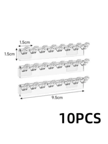 3pcs 8-Hole Wall-Mounted Jewelry Storage Rack With Necklace, Bracelet And Earring Hooks - Anti-Tangle Display Stand, Mini Jewelry Tower, Please Note Dimensions In The Image - Multicolor - View 7