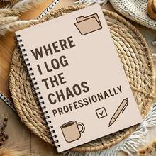 1pc Spiral Bound Humorous Notebook, Suitable For Professional Occasions And Parties As An Interesting And Intelligent Journal School Supplies - A5 - View 1