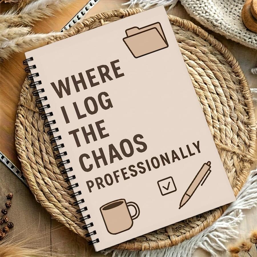 1pc Spiral Bound Humorous Notebook, Suitable For Professional Occasions And Parties As An Interesting And Intelligent Journal School Supplies - A5 - View 1
