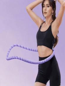 1件成人健身静音减肥运动环，柔软耐用，保护腰部，帮助塑形和燃烧脂肪，适合居家腹部塑形 - 彩色 - 查看 4