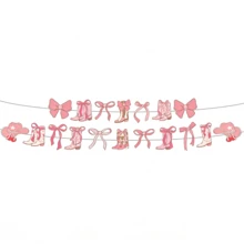 一套粉色牛仔主题装饰品，西部派对墙面装饰，适合搭配牛仔靴或蝴蝶结，可用于性别揭晓派对、西部主题派对等场合。 - 多色 - 查看 4