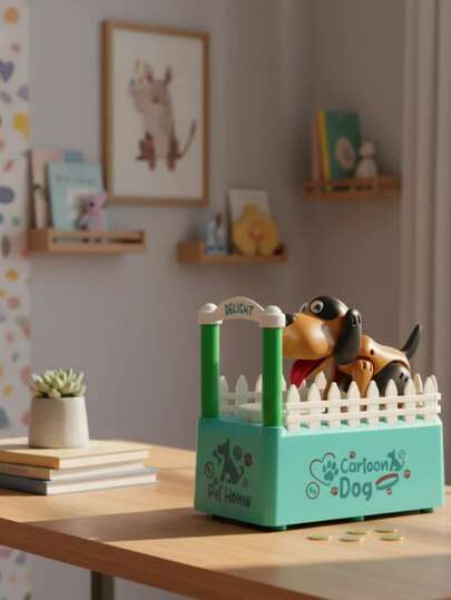 Alcancía Traga Monedas Perro Divertido | Caja De Ahorro Para Niños Niñas | Juguete Interactivo Educativo Regalo Creativo