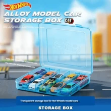 Hot Wheels Hotwheels Diecast Mini Car Models, 10-Car Storage Box Display Case, Dust-Proof Organizer - Multicolor - View 1