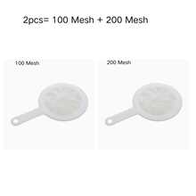 3pcs Ultra-Fine Nylon Filter Mesh, 100/200/400 Mesh, Suitable For Soy Milk, Coffee And Juice | Durable Non-Electric Kitchen Strainer With Ergonomic Handle, Essential Kitchen Tool Gift, Space-Saving Kitchen Organizer - White - View 15