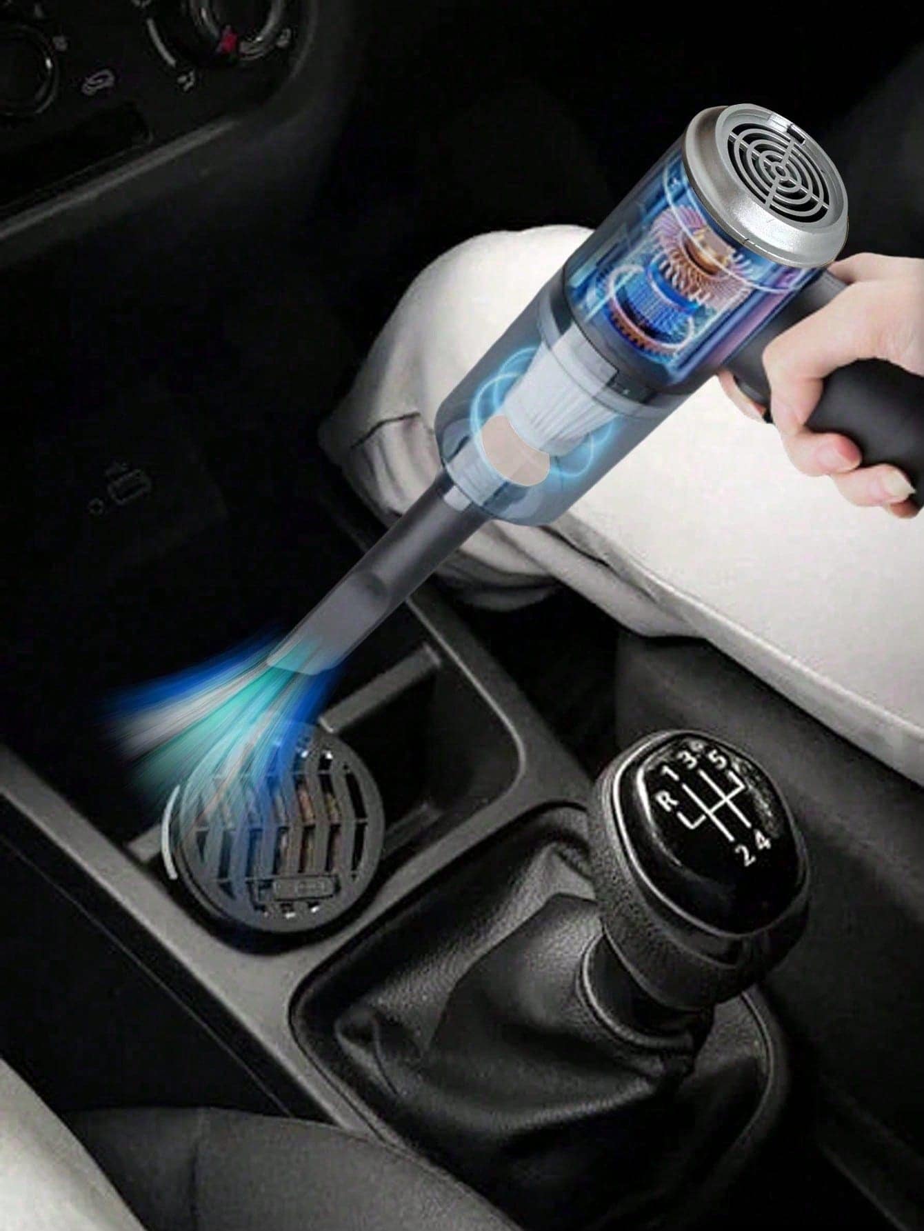 YAIUZGOO Portable Car Vacuum Cleaner, Super Power, High Suction, Wireless Charging Handheld Vacuum Cleaner, Perfect For Cleaning Home, Keyboard, Sofa, 1800mAh, Car Accessories - A - View 1