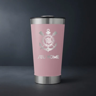 Copo Térmico Personalizado a Laser Times + Nome 473ml Alta Qualidade