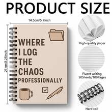 1pc Spiral Bound Humorous Notebook, Suitable For Professional Occasions And Parties As An Interesting And Intelligent Journal School Supplies - A5 - View 2