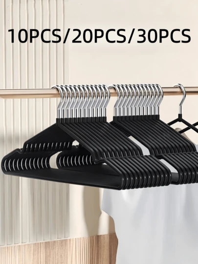 10/20/40 keping Penyangkut Bersalut Anti-Slip, Rak Pakaian Rumah Mewah Warna Senyap