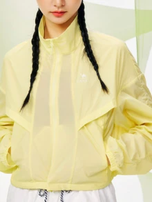 CAMEL CROWN 女士防晒夏季防紫外线开衫夹克速干冰丝凉爽皮革服装 - 輕鵝黃 - 查看 4