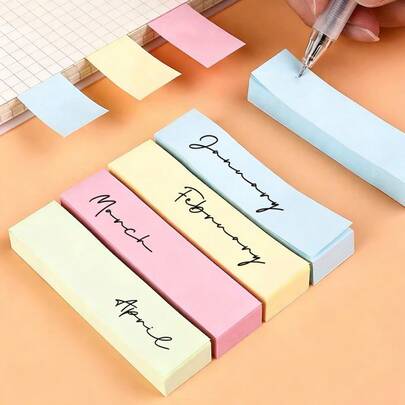 400 tờ/gói Giấy ghi chú dính hình chữ nhật nhỏ, nhiều màu sắc, thích hợp cho học sinh, gia đình, trường học, văn phòng.