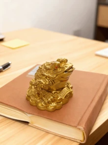 Feng Shui Wealth-Attracting Toad Figurine, Lucky Wealth-Bringing Toad Decor, Bringing Prosperity And Good Fortune - Multicolor - View 7