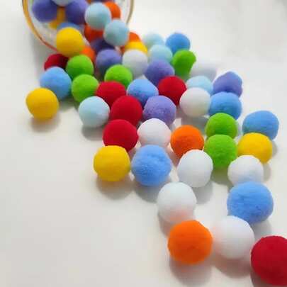 100 quả cầu bông cỡ trung bình nhiều màu sắc, mềm mại, làm thủ công, thích hợp cho các dự án thủ công DIY, đám cưới, tiệc mừng em bé, trang trí tiệc - Ngày Valentine, Ngày của Mẹ, Ngày của Cha, mùa tốt nghiệp, màu sắc rực rỡ cho vòng hoa, dây trang trí, tiệc theo chủ đề (số lượng lớn)
