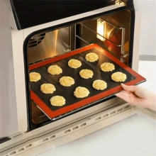 1/2/3PCS Reusable Silicone Baking Pad With Breathable Holes, Non Stick Baking Tray Pad, Easy To Clean, High Temperature Resistant, Size 15.8 * 11.8 Inches, Suitable For Biscuit Cake Macaron Pastry Baking, Household Kitchen Accessories, Outdoor Baking Tools, Multifunctional Macaron Pads, Household Kitchen Baking Utensils - Multicolor - View 4