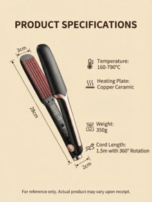 SOKANY1906 2-In-1 Hair Straightener & Curler, Negative Ion Steam Hair Straightener With Ceramic Plates - EU C Type Plug(220-240V) - View 5