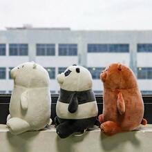 WE BARE BEAR Muñeca de peluche de oso desnudo clásico, muñeco de peluche suave y lindo, decoración del hogar, regalo de cumpleaños, fiesta sorpresa, Halloween, decoración de carnaval - Multicolor - Ver 4