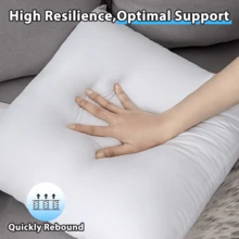 High Grade Fluffy Throw Pillow Inserts, Ultra Soft Square Pillow Inserts, Premium Hypoallergenic Cushion For Home Decor - White - View 3