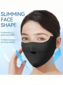 Women's Summer Sun Protection Invisible Mask, Breathable Ice Silk Half Face Cover, Sunshade & Anti-UV, 3D Slim & Thin Design - Hot Pink - View 1