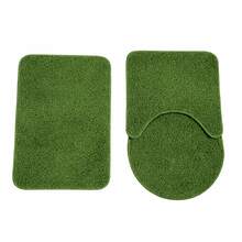 3-Piece Set Of Plush Non-Slip Bathroom Rugs, 100% Cotton, 40x60 Cm, Shaggy - 青檸色 - 查看 3