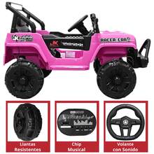 Joykoo Camioneta Montable Electrica para Niños Control Remoto 12v - Rosa Claro - Ver 4