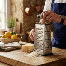 9-Inch 4-In-1 Stainless Steel Vegetable Grater, Slicer, Shredder And Cheese Grater, Ideal Gift For Cooking Enthusiasts, Christmas/Halloween/Birthday, Kitchen Gadget - Silver - View 6