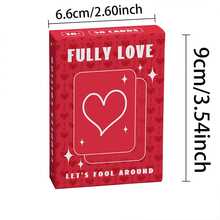 Couple's Interactive Game Cards, Truth Or Dare Game Cards, Fun Couple's Conversation, Create Warm Interactions, Perfect Gift For Valentine's Day And Christmas - FULLY LOVE (Red) - View 8