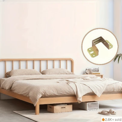 10 Pack Heavy Duty Metal Bed Slat Support Brackets Reinforced Design For Sturdy Furniture Fixing, Ideal For Home Office Use, Easy Installation, Modern Metal Finish, Metal Brackets