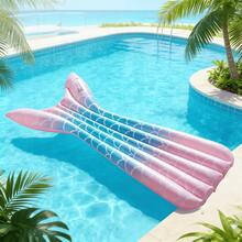 1 pieza Flotador inflable con forma de cola de sirena, cama flotante portátil y gruesa como juguete - Multicolor - Ver 11