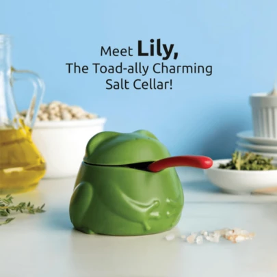 1个3D打印青蛙造型盐罐，调味罐厨房装饰配件