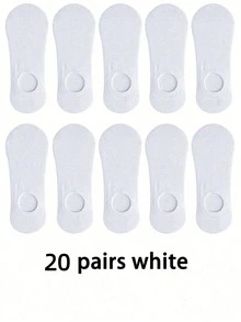 20/10/5/1 Pair Men's Invisible Socks - Casual Thin Boat Socks, Men's Socks, Women's Socks, Black Socks, White Socks, Flat Comfortable, Suitable For Daily Wear, Vacation, Outdoor Activities And Business Occasions - Office Casual Wear Shoes, Suitable For Summer, Short Socks, Men's Short Socks, Gift For Men, Father's Day Gift, Men's Gift - Multicolor - View 17