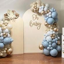 Conjunto de 40 balões azuis e dourados, ideais para pedidos de casamento em estilo boêmio, chá de panela, aniversários, formaturas, inaugurações de casa, Dia dos Namorados e diversas decorações de festas. - Ver 3