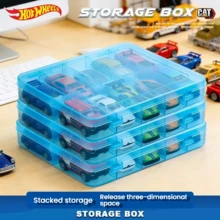 Hot Wheels Hotwheels Diecast Mini Car Models, 10-Car Storage Box Display Case, Dust-Proof Organizer - Multicolor - View 8