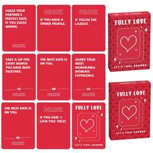 Couple's Interactive Game Cards, Truth Or Dare Game Cards, Fun Couple's Conversation, Create Warm Interactions, Perfect Gift For Valentine's Day And Christmas - FULLY LOVE (Red) - View 3