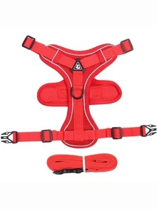 Reflective Pet Harness And Leash Set, Suitable For Dogs And Cats, Escape-Proof Adjustable Small Dog Harness With Soft Mesh - Multicolor - View 27