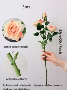 Bó hoa mẫu đơn và hoa hồng giả bằng lụa (1/3/6 bông), thích hợp trang trí nhà cửa, phòng ngủ, đám cưới, bình hoa, sân vườn, ngoài trời, lễ tốt nghiệp, quà tặng Ngày của Mẹ. - Nhiều màu - Xem 16