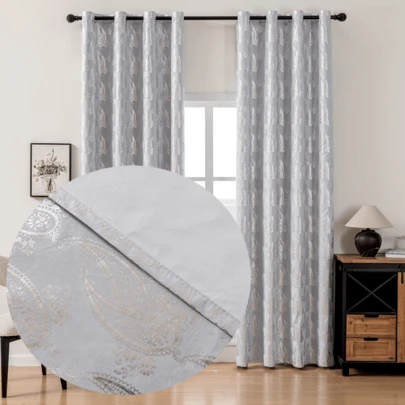 1pc Minimalist Modern Blackout Heat Insulating Silver Foil Window Curtain For Bedroom, Living Room, Study