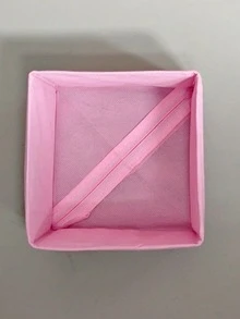Minimalist Foldable Fabric Storage Box, Suitable For Underwear, Accessories, Decorations, Home Decor, Bedroom Decor, Suitable For Autumn And Holidays - Pink - View 8