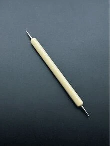 1 Set Clay Carving Tool Kit, Stamps, Dotting Tools, DIY Art Crafts, Wooden Handle, Non-Electric - Iron Pen - View 3