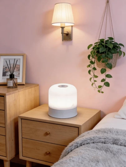 1 đèn ngủ để bàn, 7 chế độ màu, đèn tạo không khí phòng ngủ, đèn bàn bảo vệ mắt cho thanh thiếu niên, điều khiển cảm ứng, đèn ngủ di động dùng nguồn USB, thích hợp cho phòng ngủ, phòng khách hoặc văn phòng, đèn LED