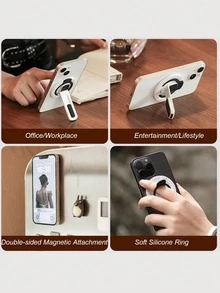 Giá đỡ điện thoại từ tính hai mặt xoay 360° - Có thể gập lại, thích hợp cho bảng điều khiển ô tô, nhà bếp, phòng tập thể dục, tương thích với tất cả các loại điện thoại thông minh. - Giá đỡ nhẫn - Xem 12