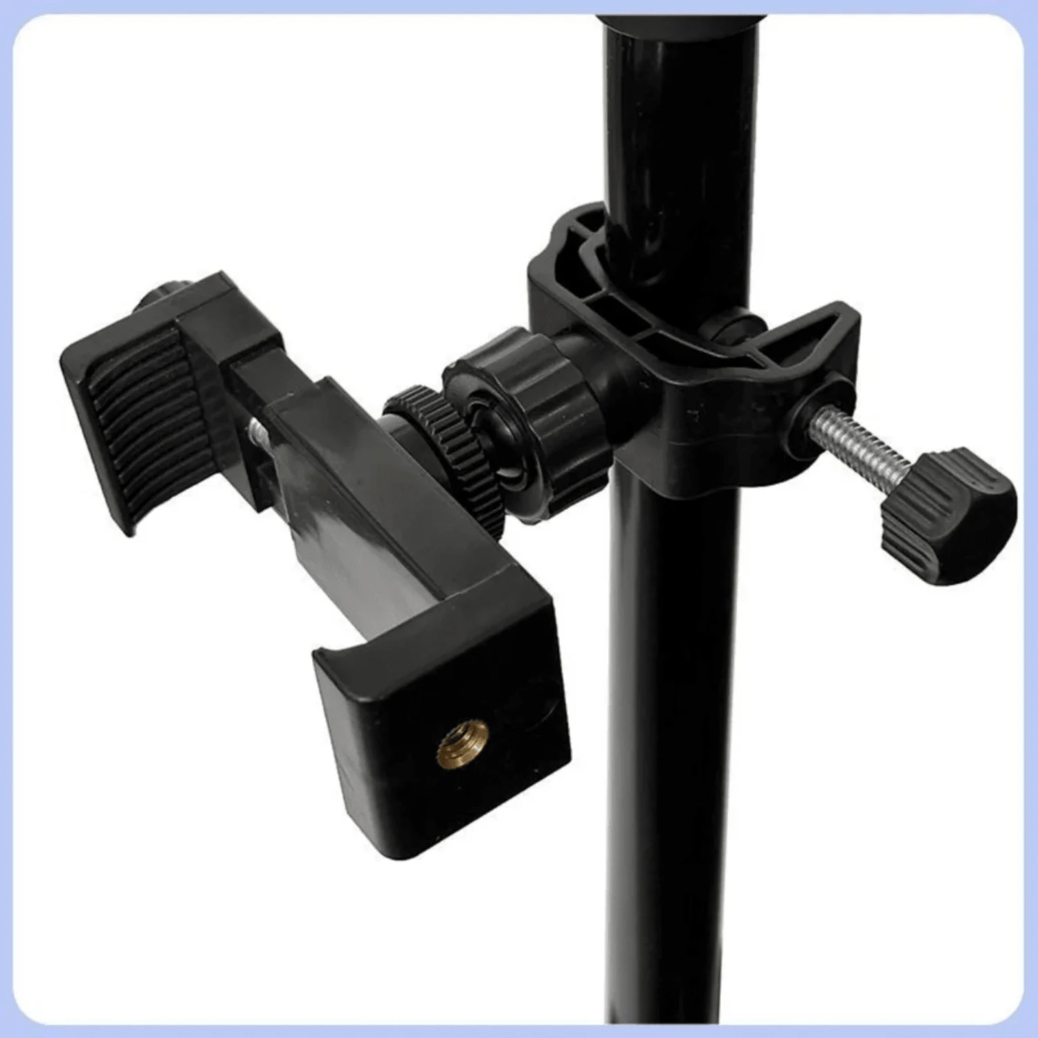 Camera Tripod Mount Clip With 1/4" Screw, Adjustable 45° Tilt Holder For Camera And Digital Camera, Tripod Camera Clamp Compatible With Standard Tripods And Microphone Stands, Portable Camera Accessory Mount For Photography, Recording And Content Creation - View 1